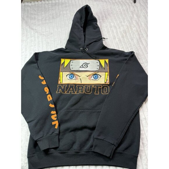 VTG 2002 Naruto Shippuden Pullover Hoodie Anime Graphic Sweatshirt Logo Men's L - Picture 2 of 14